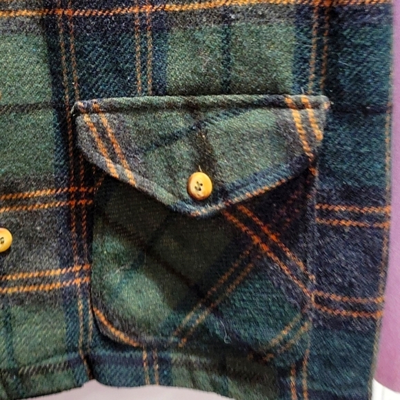 EUC Capacity Petites Wool Poly Cotton Blend Jacket Top Shirt Flannel - Picture 4 of 8